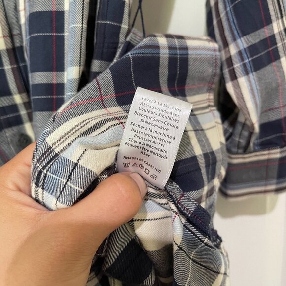 ATM Plaid Shirt Dress S - Picture 7 of 8